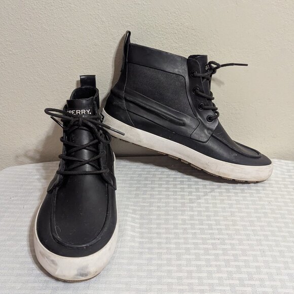 Sperry Cutter Rubber Rain Boots Men's Size 9 - Picture 3 of 8